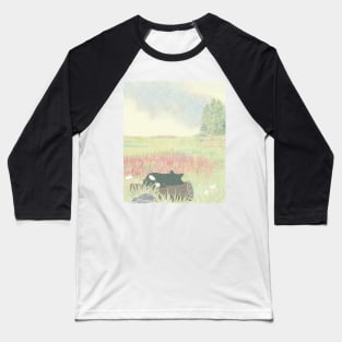 Napping fox on the log Baseball T-Shirt